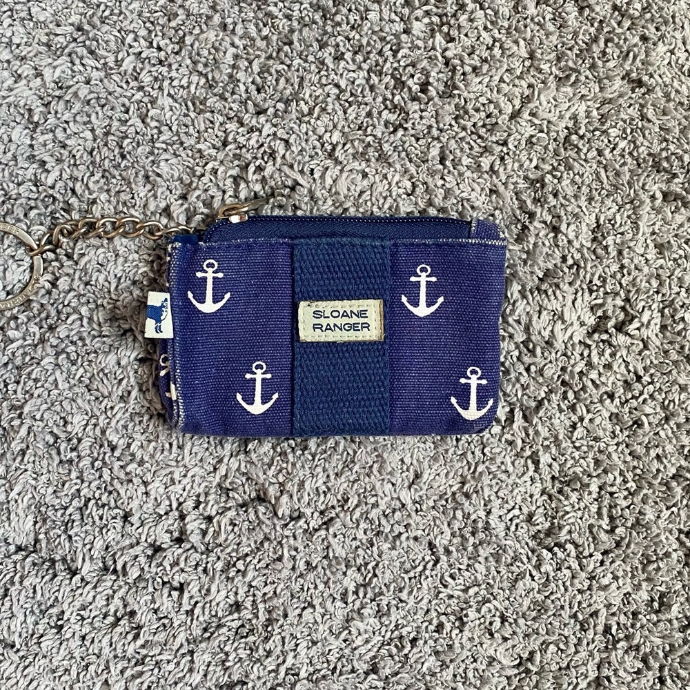 Sloane Ranger Blue Anchor Coin Purse